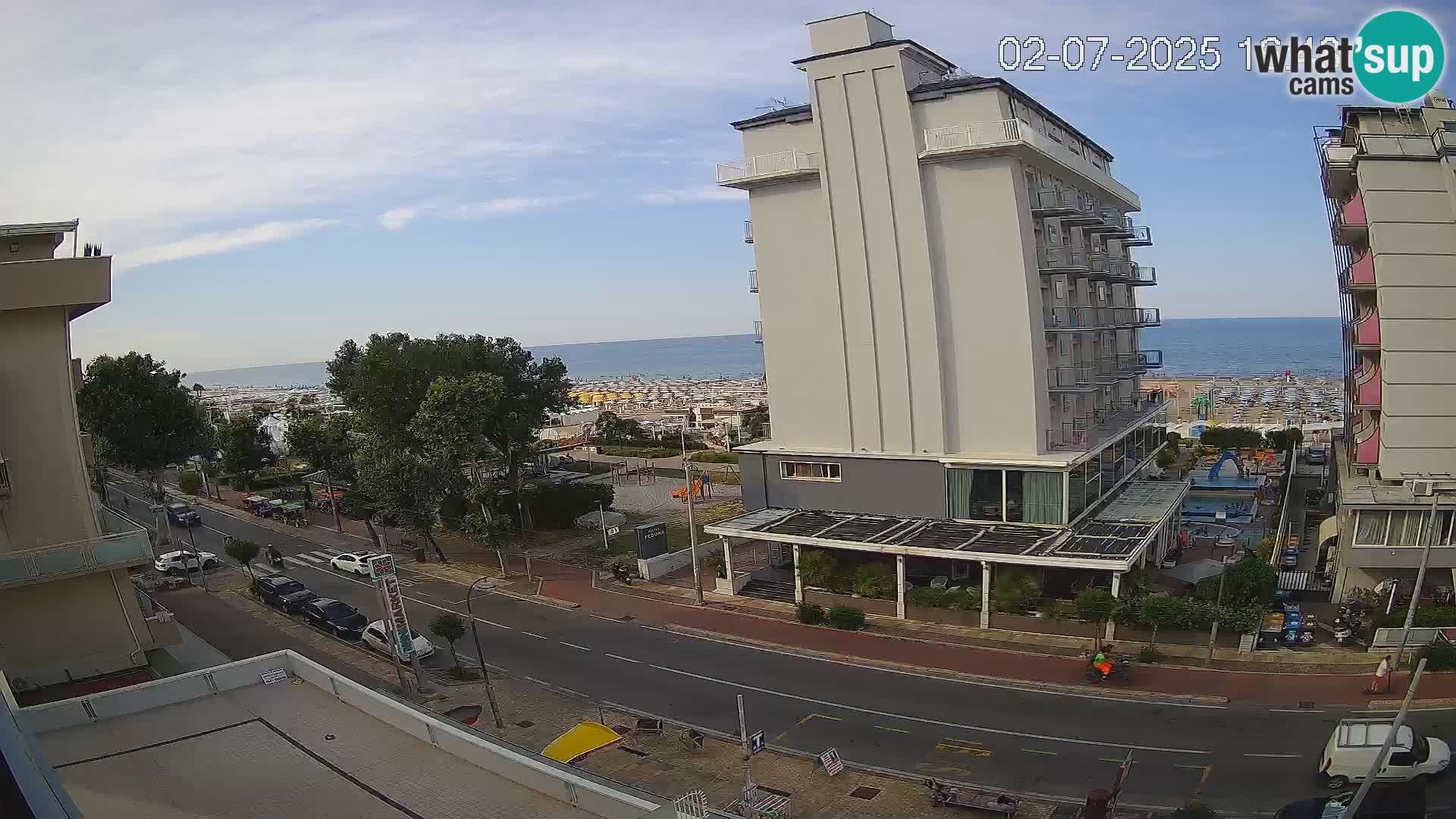 Riccione webcam plage et jardins La Malfa – Bagni Oreste plage 115