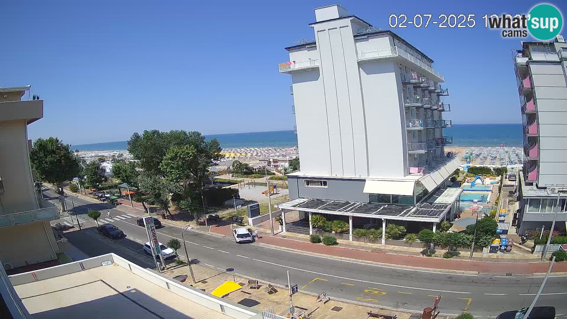 Riccione webcam playa y jardines La Malfa – Playa Bagni Oreste 115