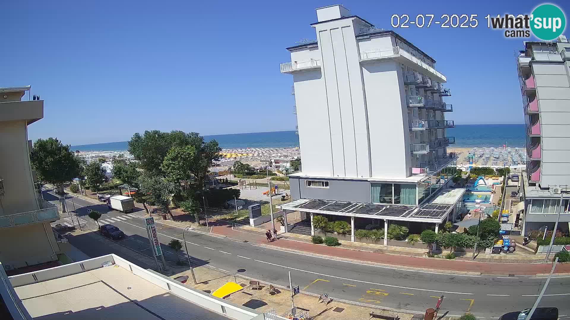Riccione Webcam Strand und Gärten La Malfa – Bagni Oreste Strand 115