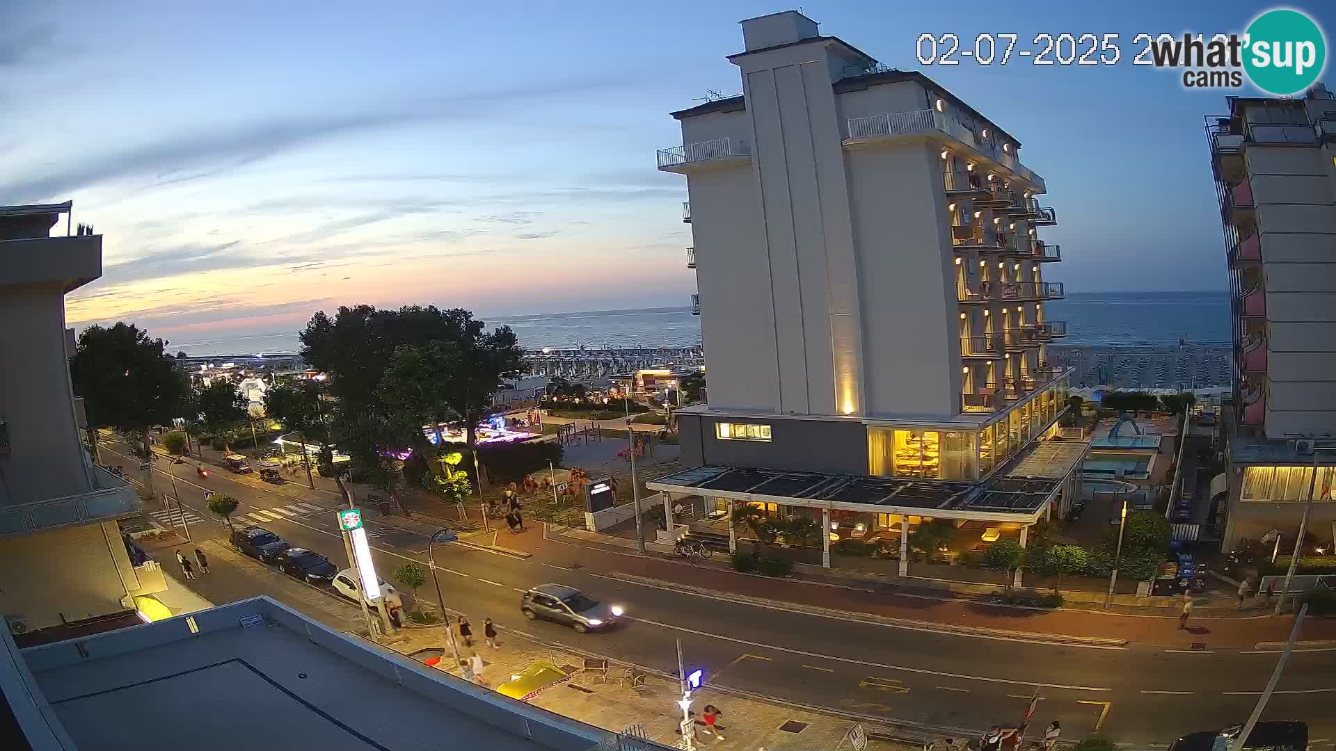 Riccione webcam playa y jardines La Malfa – Playa Bagni Oreste 115