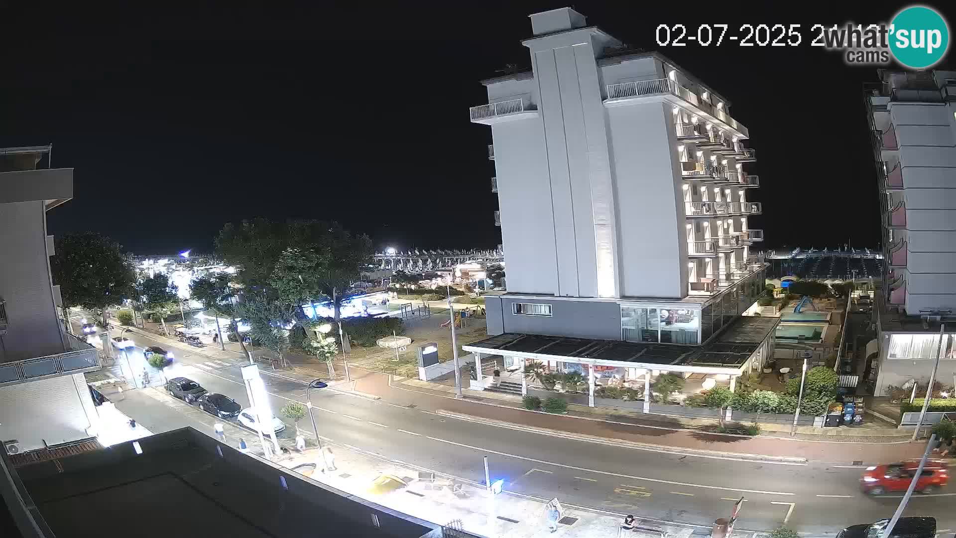 Riccione webcam plage et jardins La Malfa – Bagni Oreste plage 115