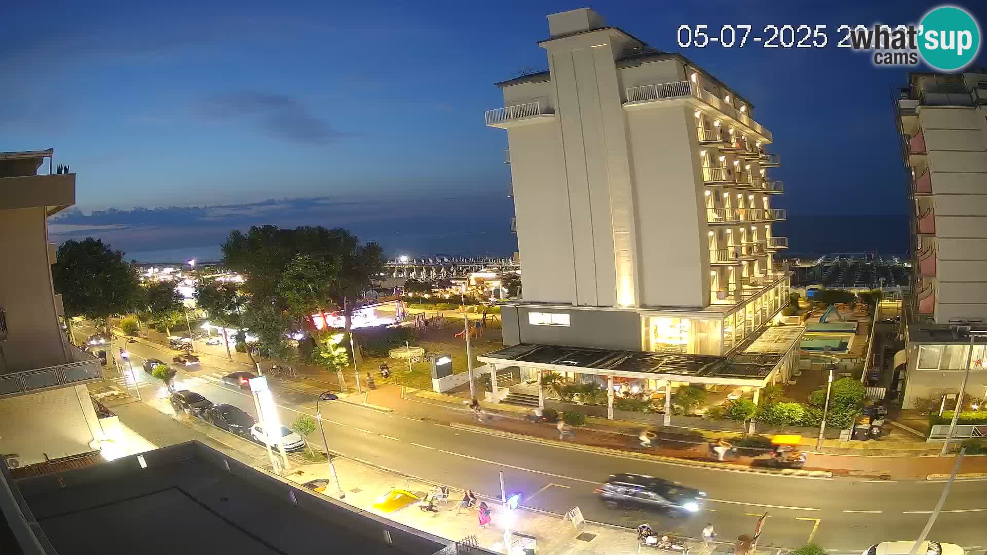 Riccione web kamera plaža i vrtovi La Malfa – plaža Bagni Oreste 115