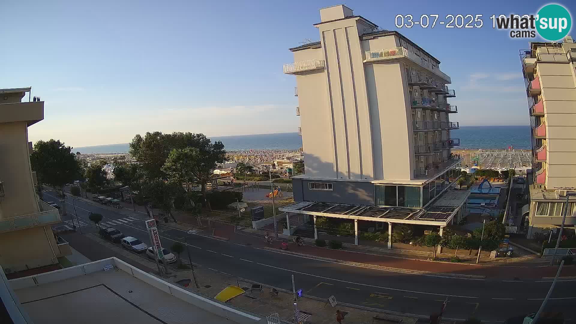 Riccione webcam plage et jardins La Malfa – Bagni Oreste plage 115