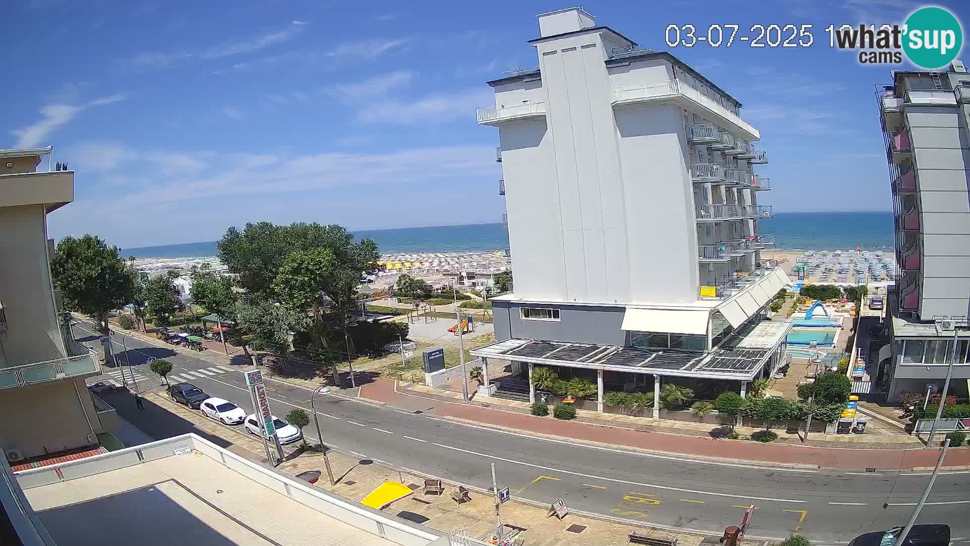 Riccione Webcam Strand und Gärten La Malfa – Bagni Oreste Strand 115