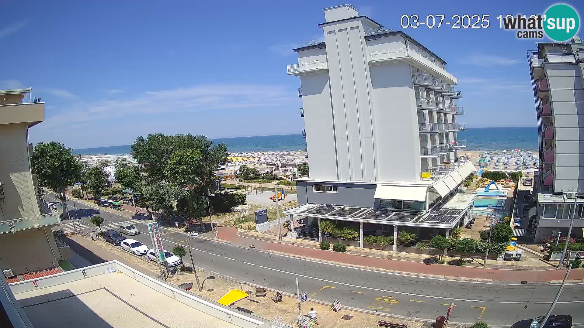 Riccione webcam plage et jardins La Malfa – Bagni Oreste plage 115
