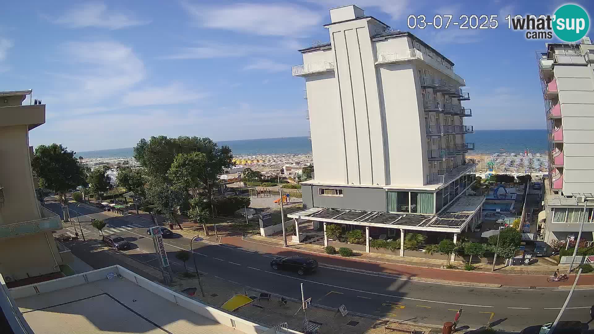 Riccione webcam plage et jardins La Malfa – Bagni Oreste plage 115
