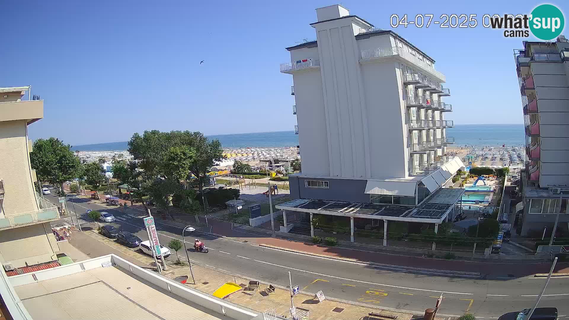 Riccione webcam spiaggia e giardini La Malfa – Bagni Oreste spiaggia 115