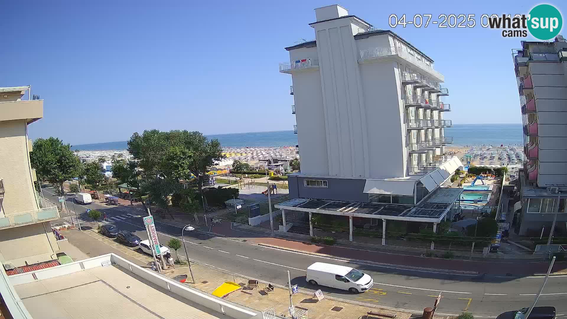 Riccione webcam spiaggia e giardini La Malfa – Bagni Oreste spiaggia 115
