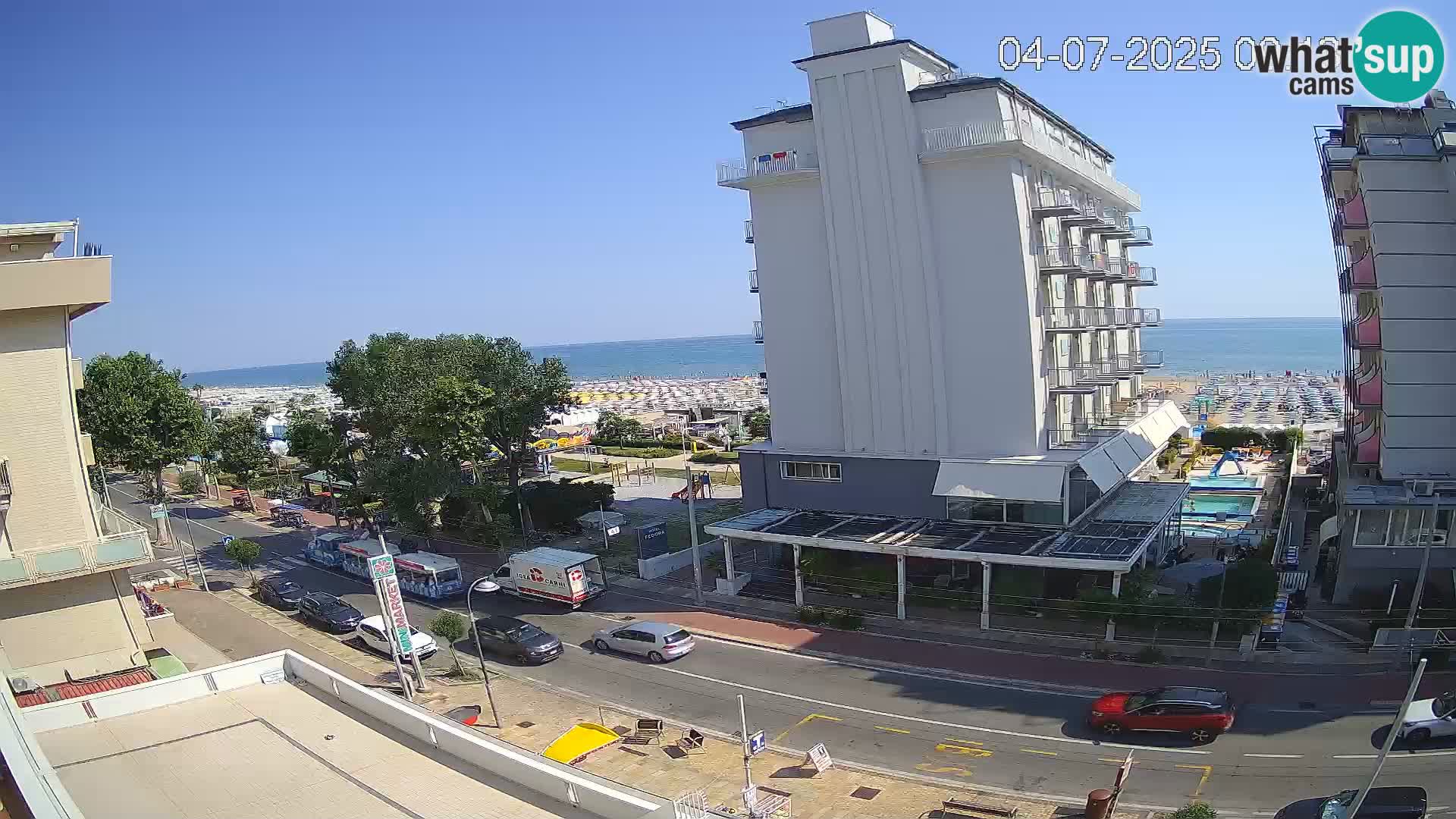 Riccione Webcam Strand und Gärten La Malfa – Bagni Oreste Strand 115