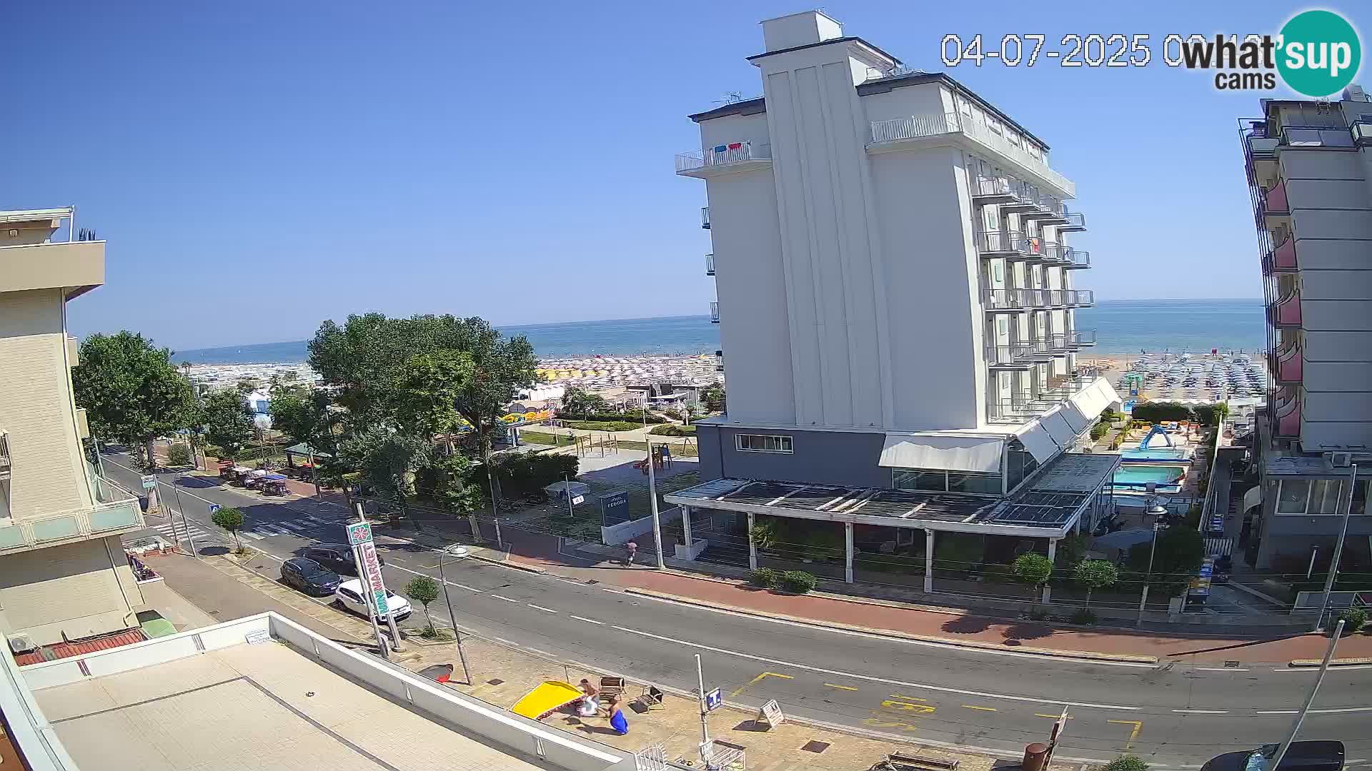 Riccione webcam playa y jardines La Malfa – Playa Bagni Oreste 115