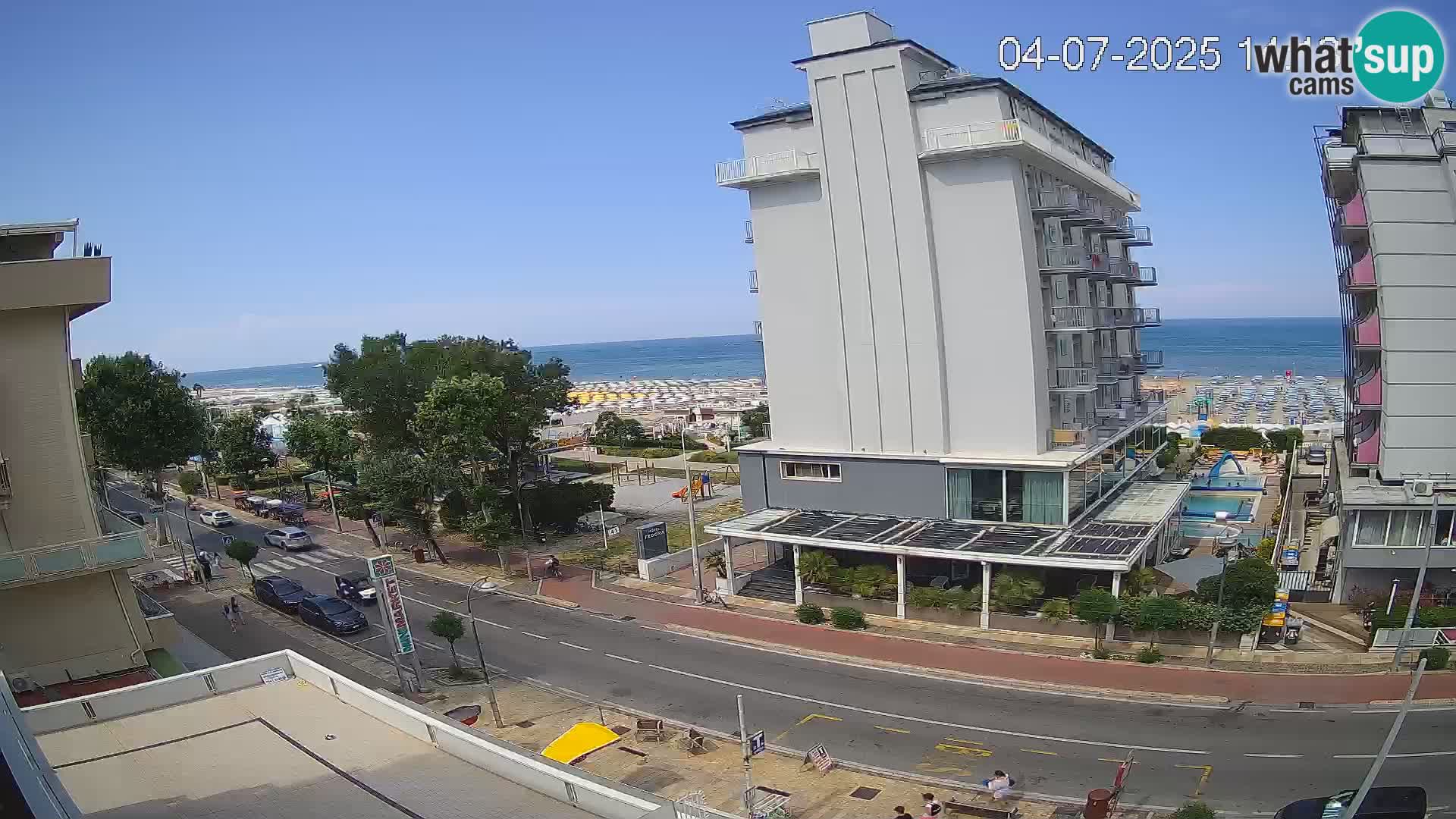 Riccione webcam plage et jardins La Malfa – Bagni Oreste plage 115