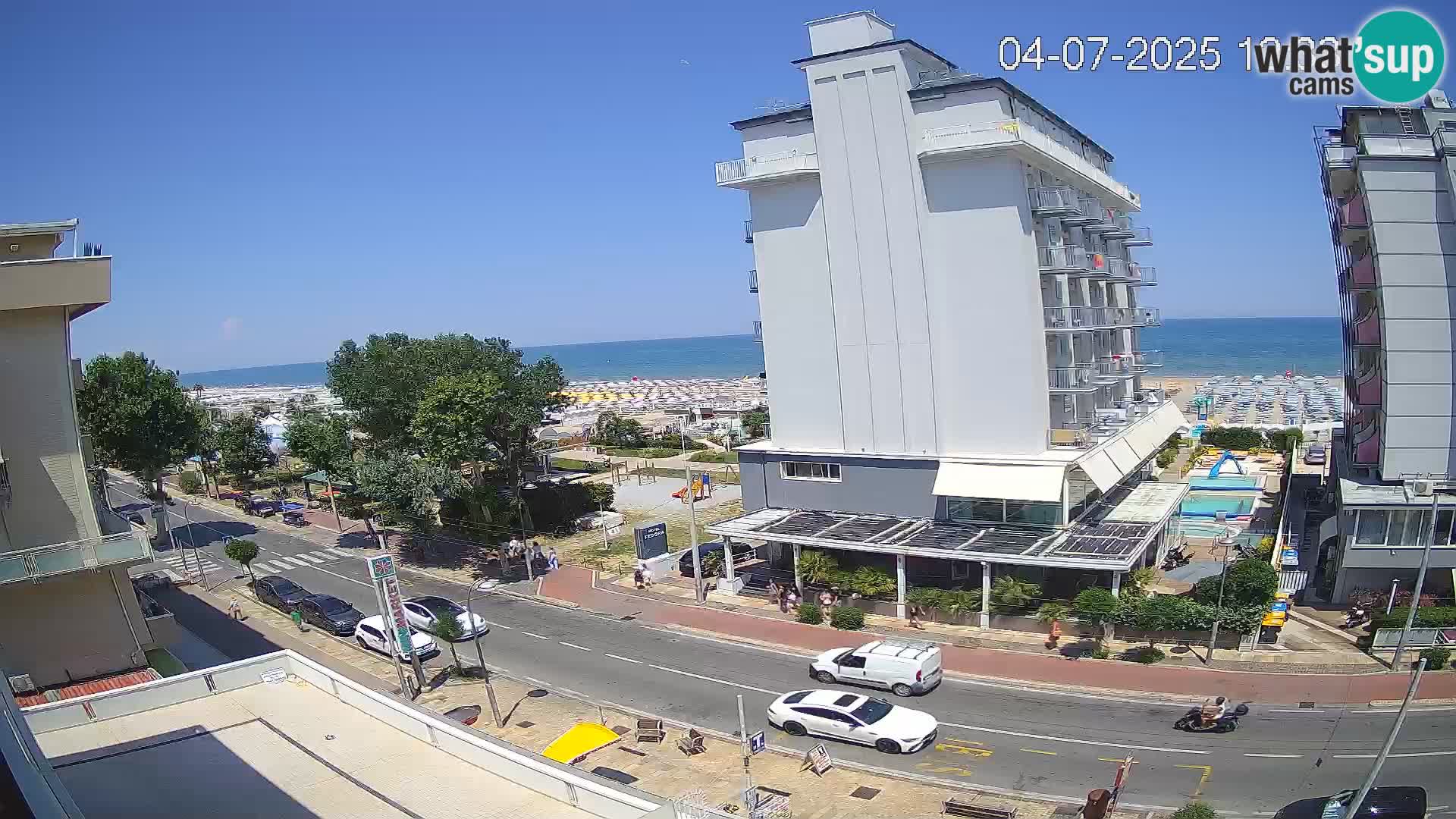 Riccione webcam plage et jardins La Malfa – Bagni Oreste plage 115