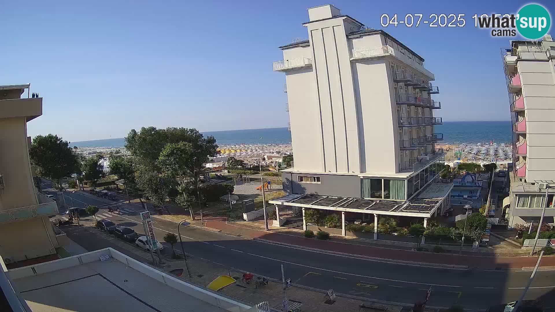Riccione web kamera plaža i vrtovi La Malfa – plaža Bagni Oreste 115