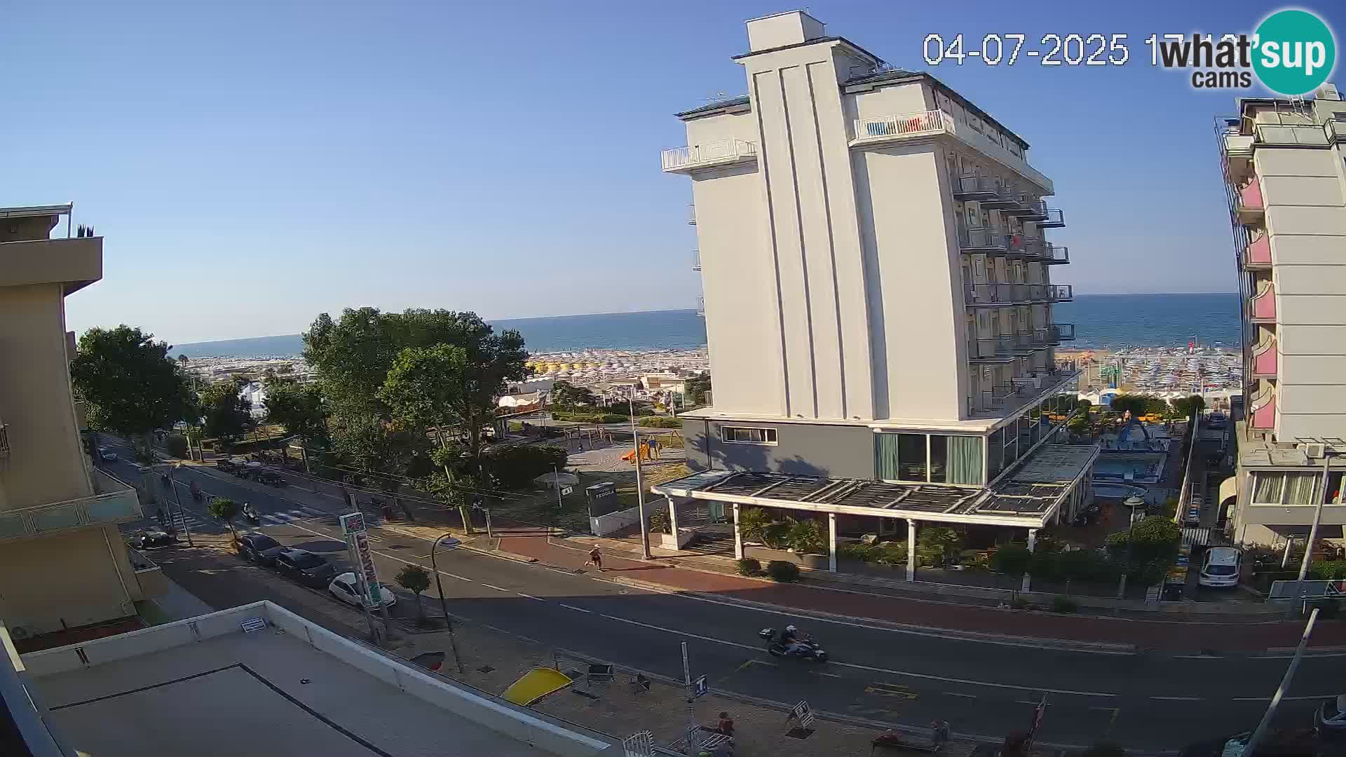 Riccione webcam playa y jardines La Malfa – Playa Bagni Oreste 115
