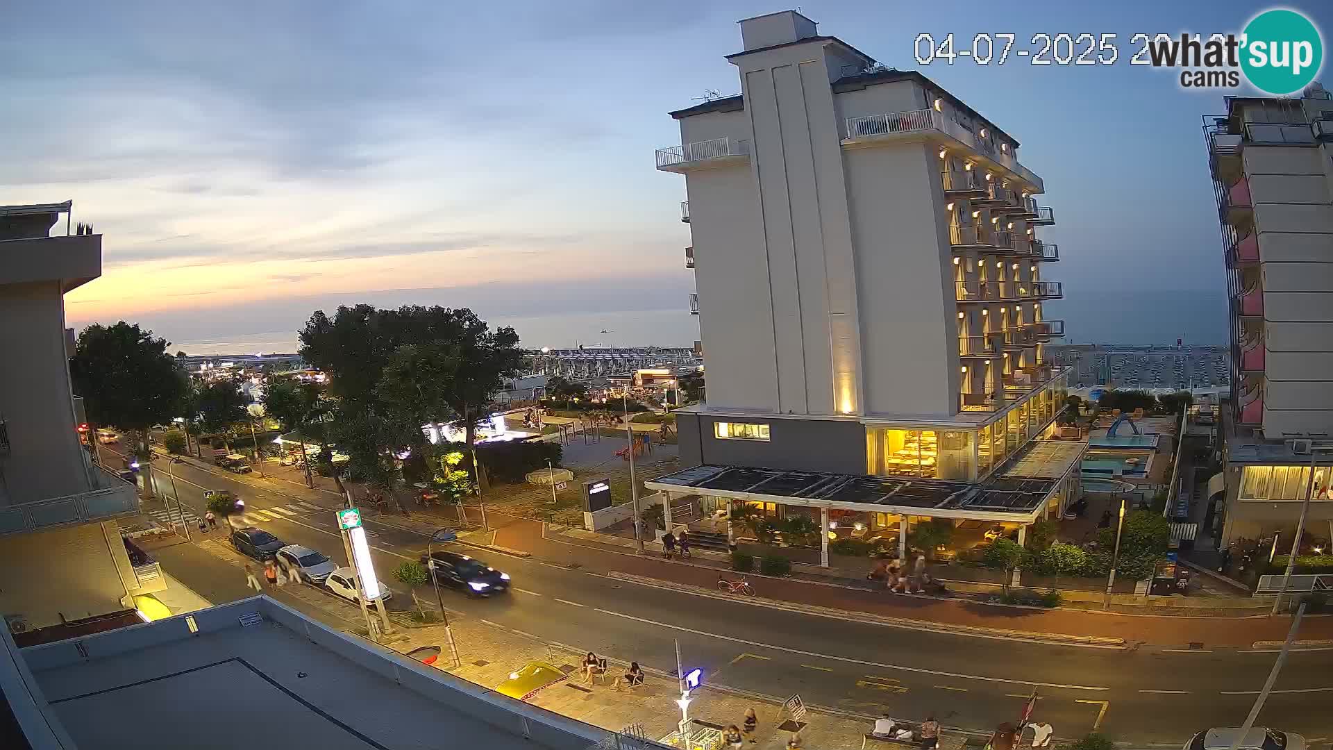 Riccione webcam playa y jardines La Malfa – Playa Bagni Oreste 115