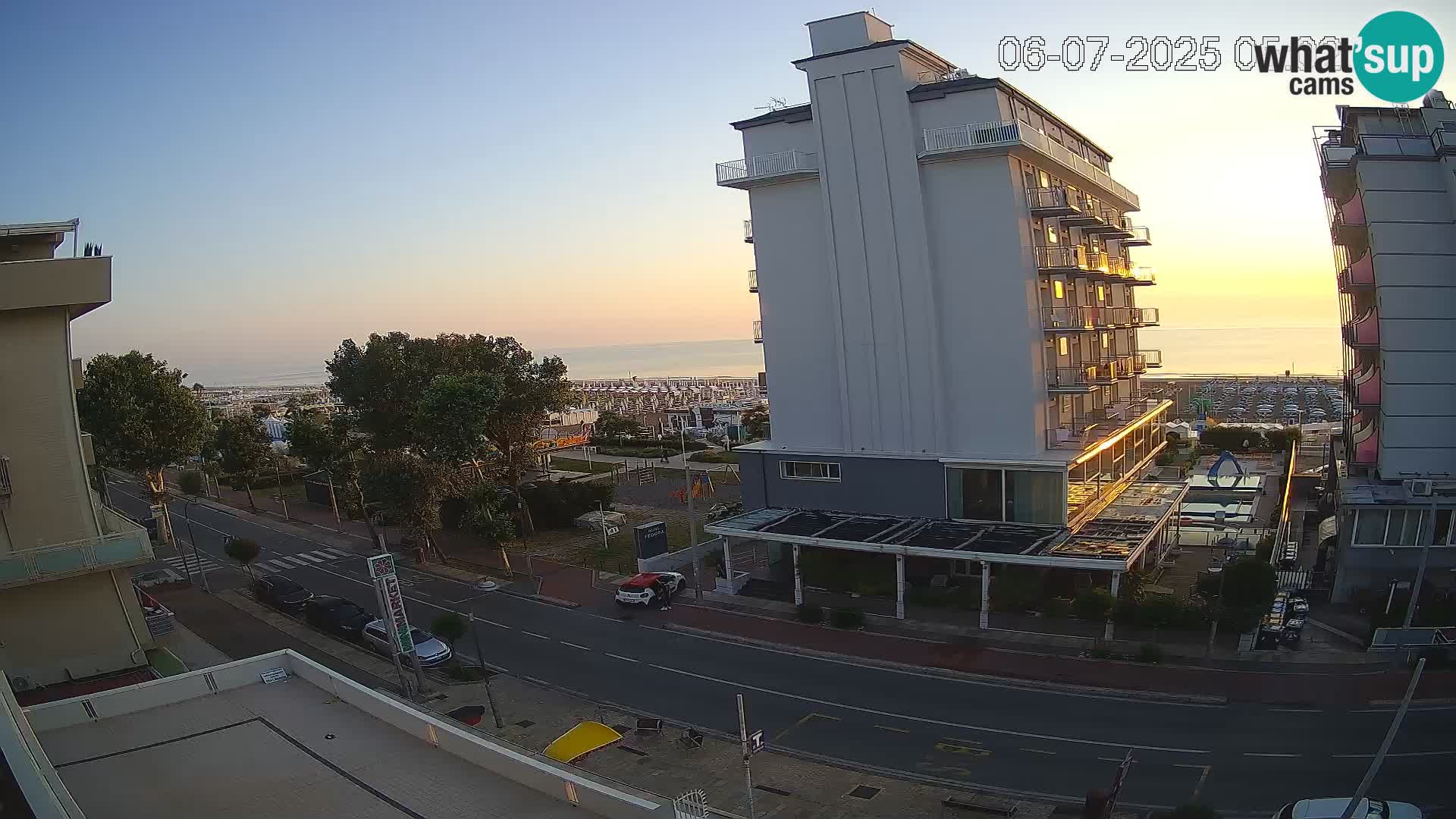 Riccione webcam playa y jardines La Malfa – Playa Bagni Oreste 115
