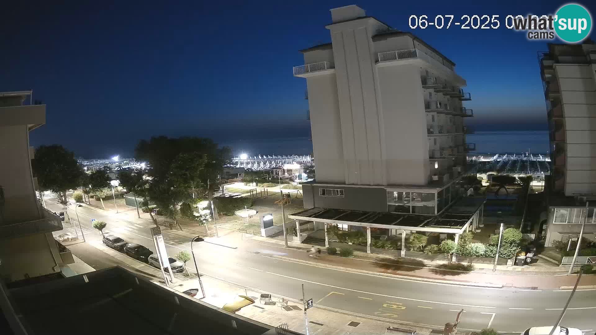 Riccione webcam playa y jardines La Malfa – Playa Bagni Oreste 115