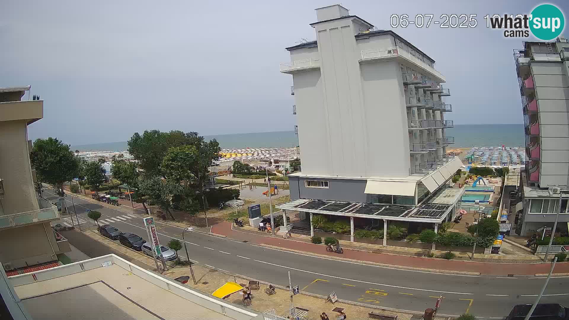 Riccione web kamera plaža i vrtovi La Malfa – plaža Bagni Oreste 115