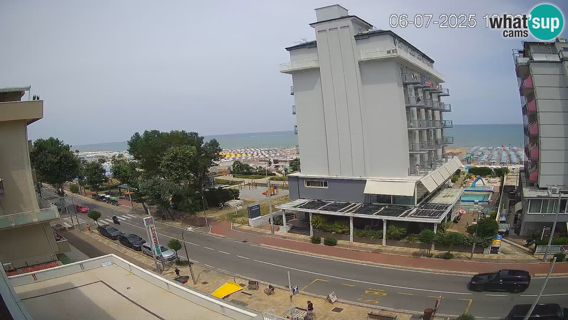 Riccione webcam playa y jardines La Malfa – Playa Bagni Oreste 115