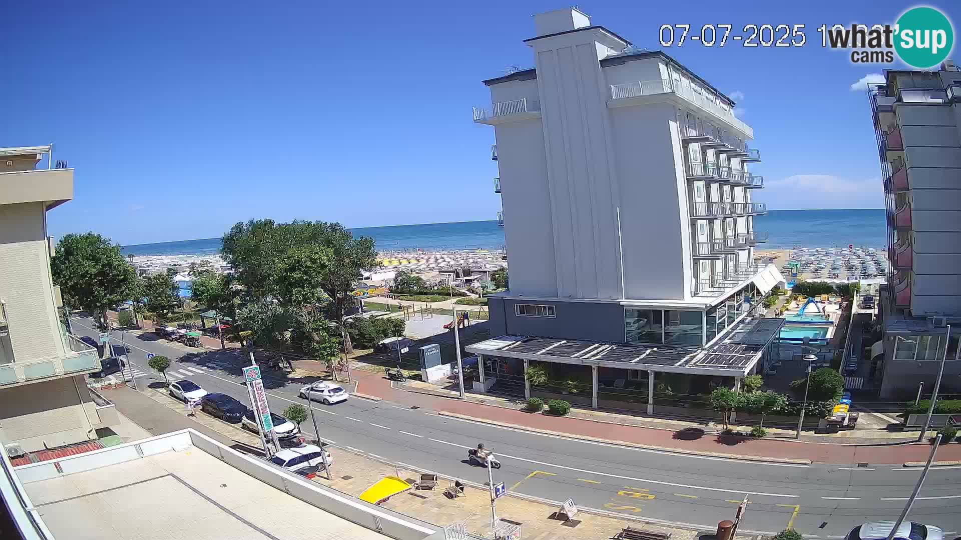 Riccione web kamera plaža i vrtovi La Malfa – plaža Bagni Oreste 115