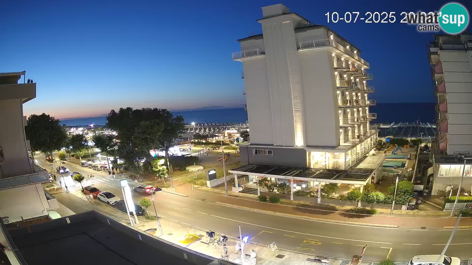 Riccione webcam plage et jardins La Malfa – Bagni Oreste plage 115