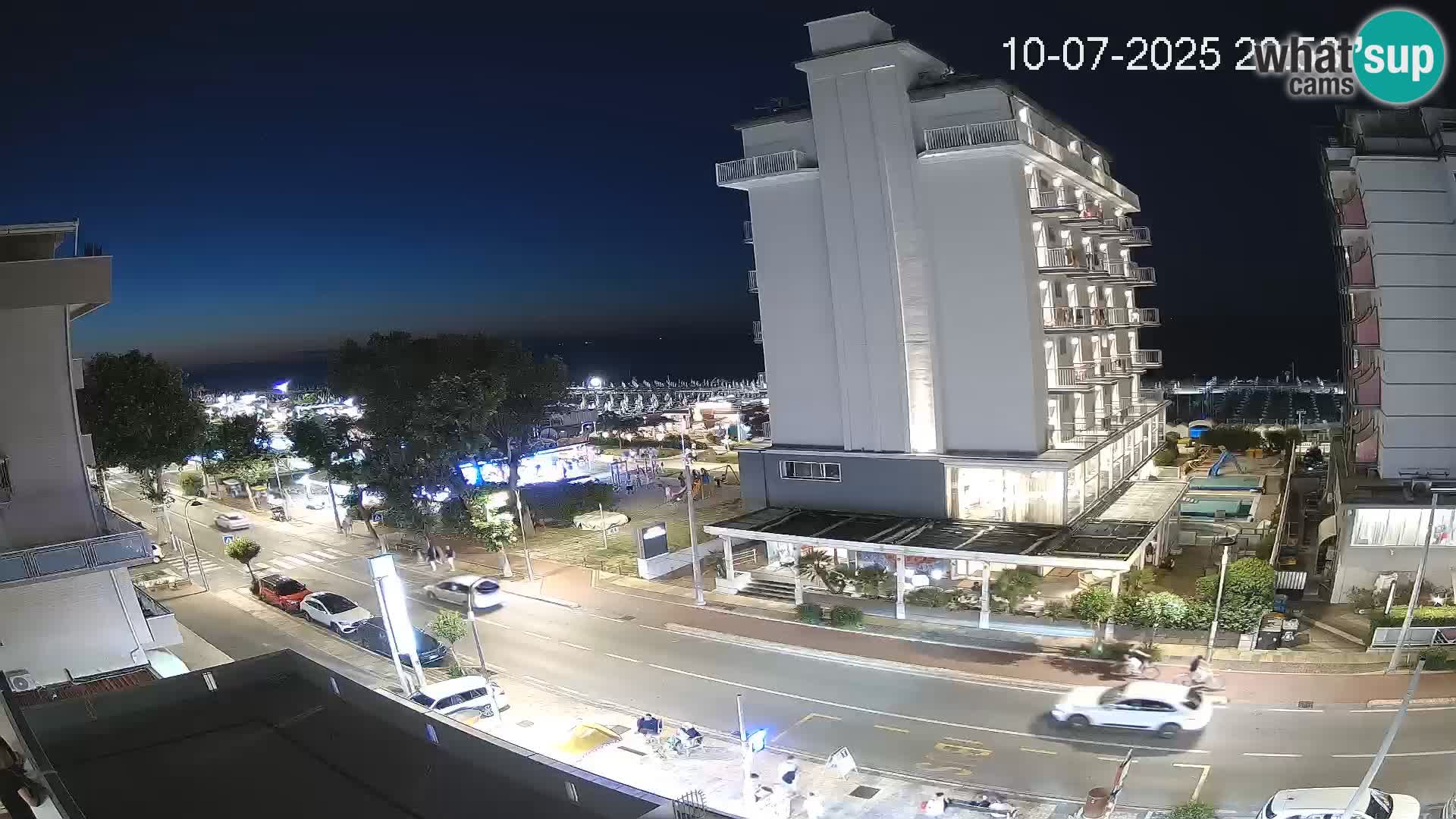 Riccione web kamera plaža i vrtovi La Malfa – plaža Bagni Oreste 115