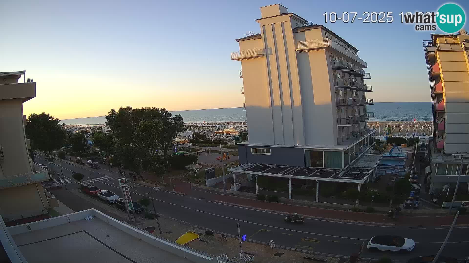 Riccione webcam playa y jardines La Malfa – Playa Bagni Oreste 115