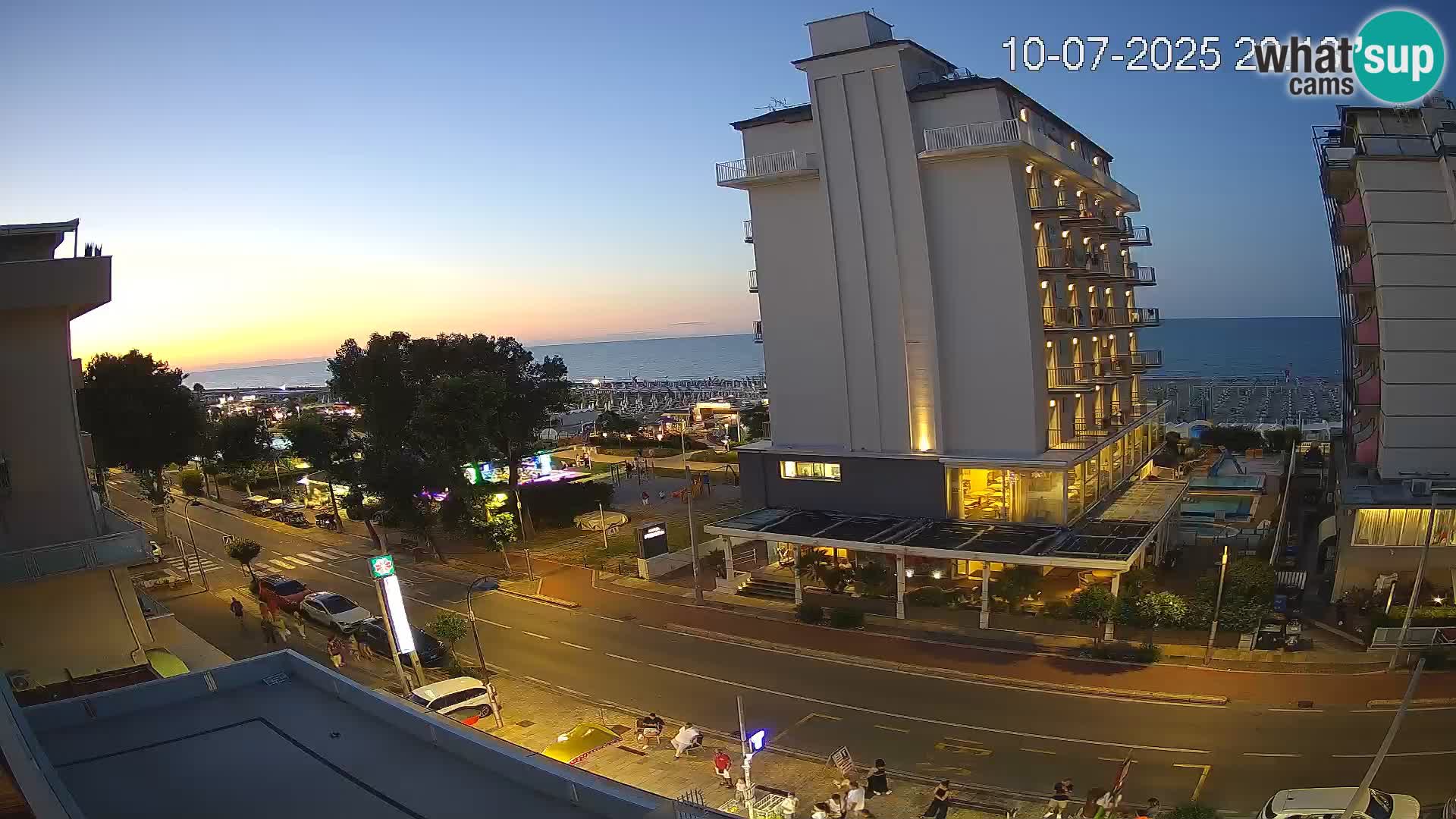 Riccione web kamera plaža i vrtovi La Malfa – plaža Bagni Oreste 115