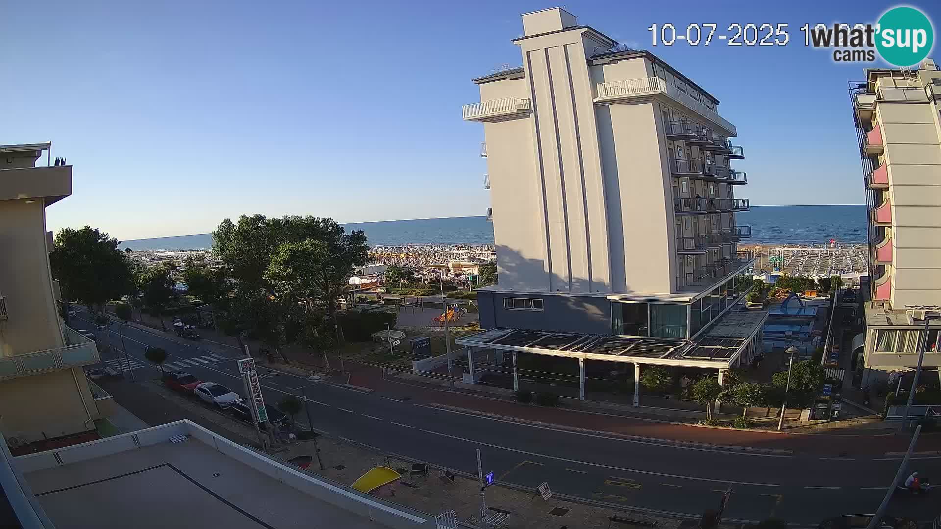 Riccione web kamera plaža i vrtovi La Malfa – plaža Bagni Oreste 115