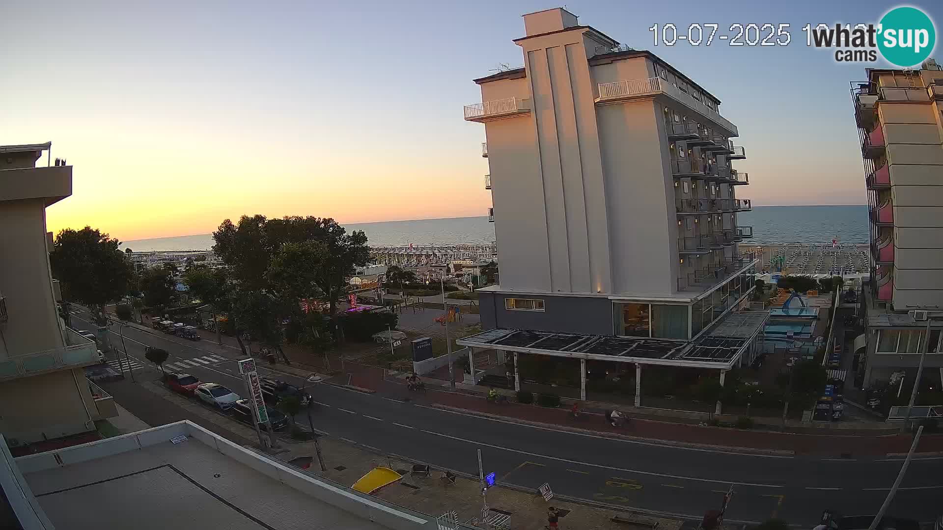 Riccione web kamera plaža i vrtovi La Malfa – plaža Bagni Oreste 115