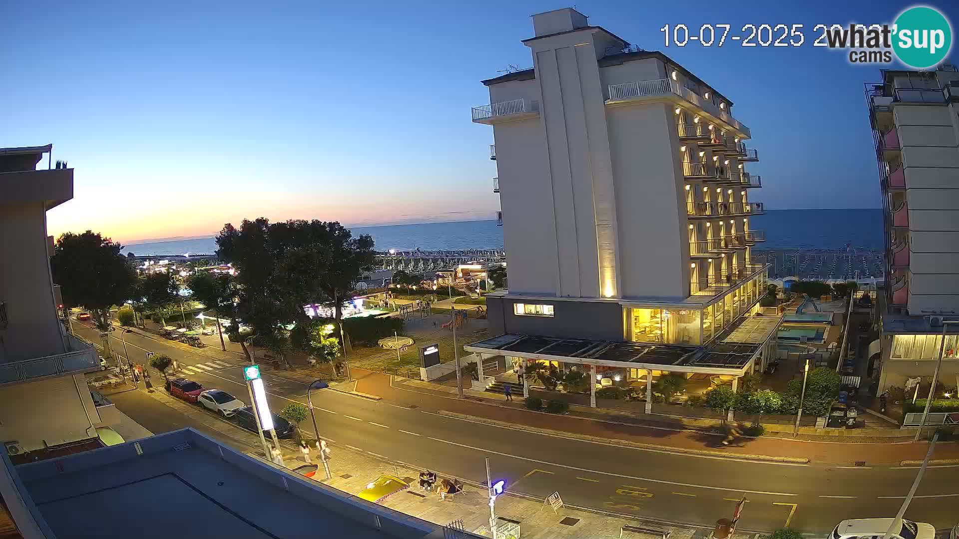 Riccione webcam plage et jardins La Malfa – Bagni Oreste plage 115