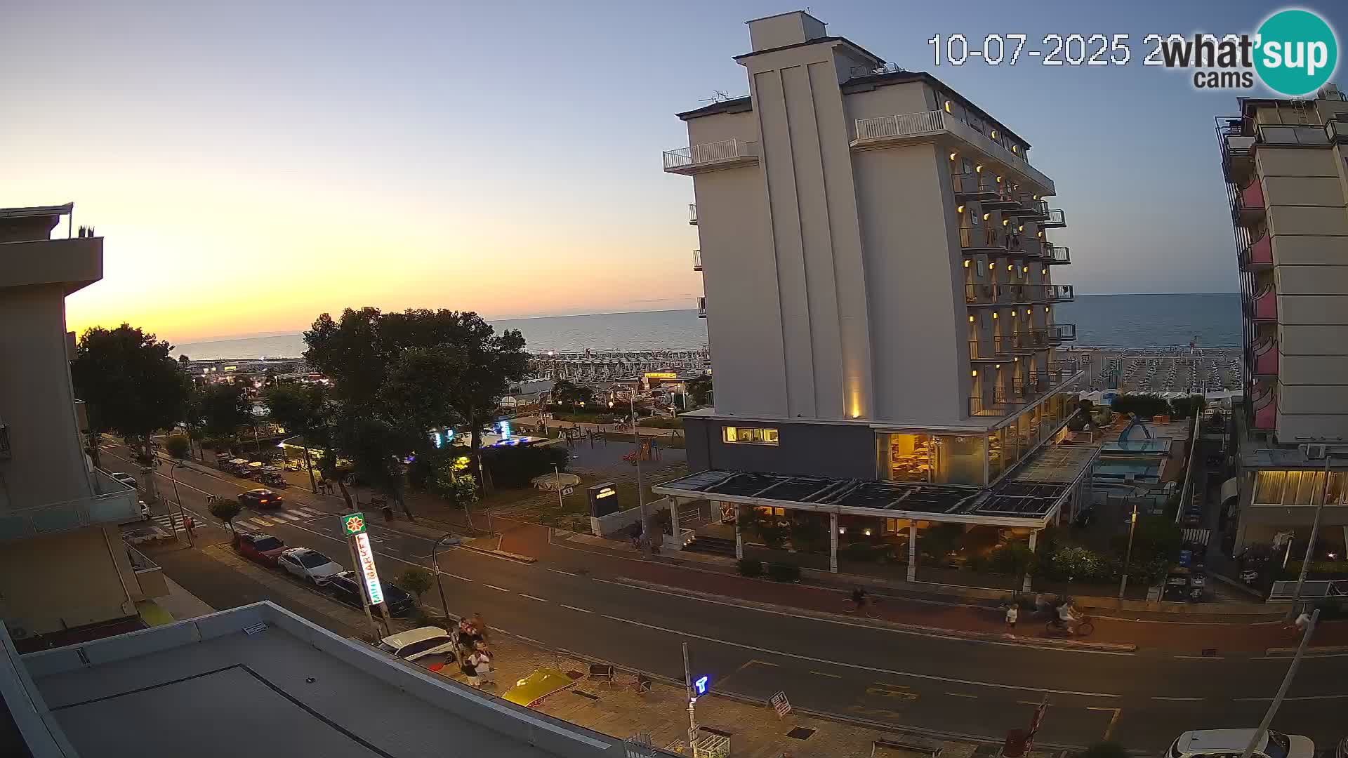 Riccione webcam playa y jardines La Malfa – Playa Bagni Oreste 115