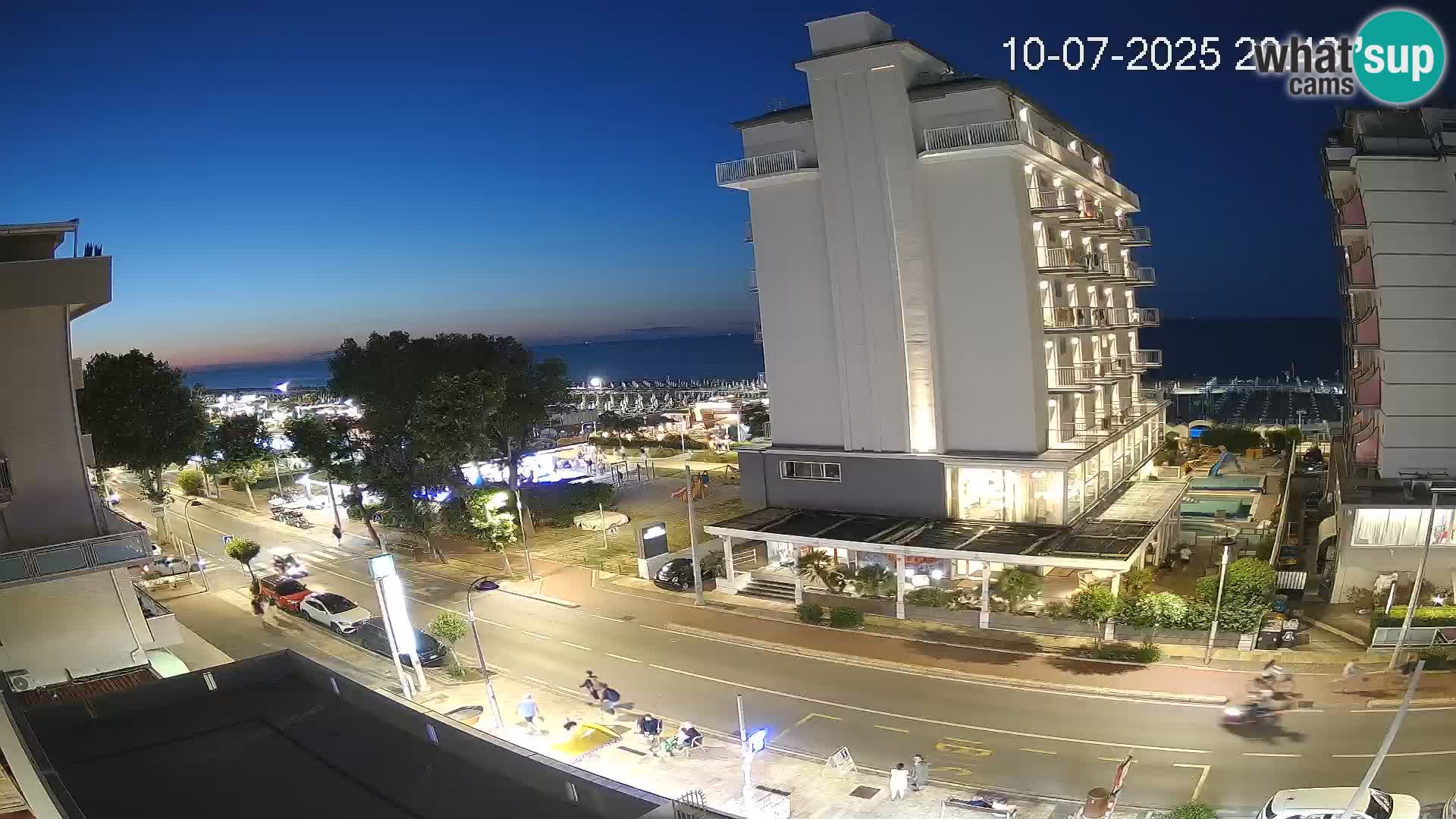 Riccione webcam playa y jardines La Malfa – Playa Bagni Oreste 115