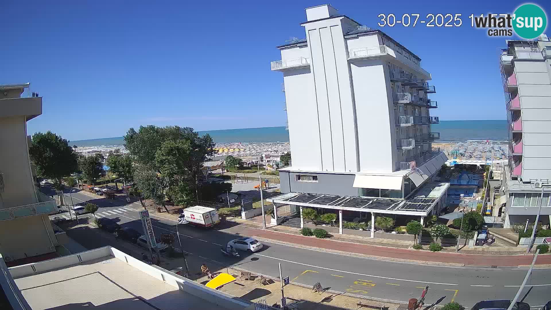 Riccione webcam plage et jardins La Malfa – Bagni Oreste plage 115