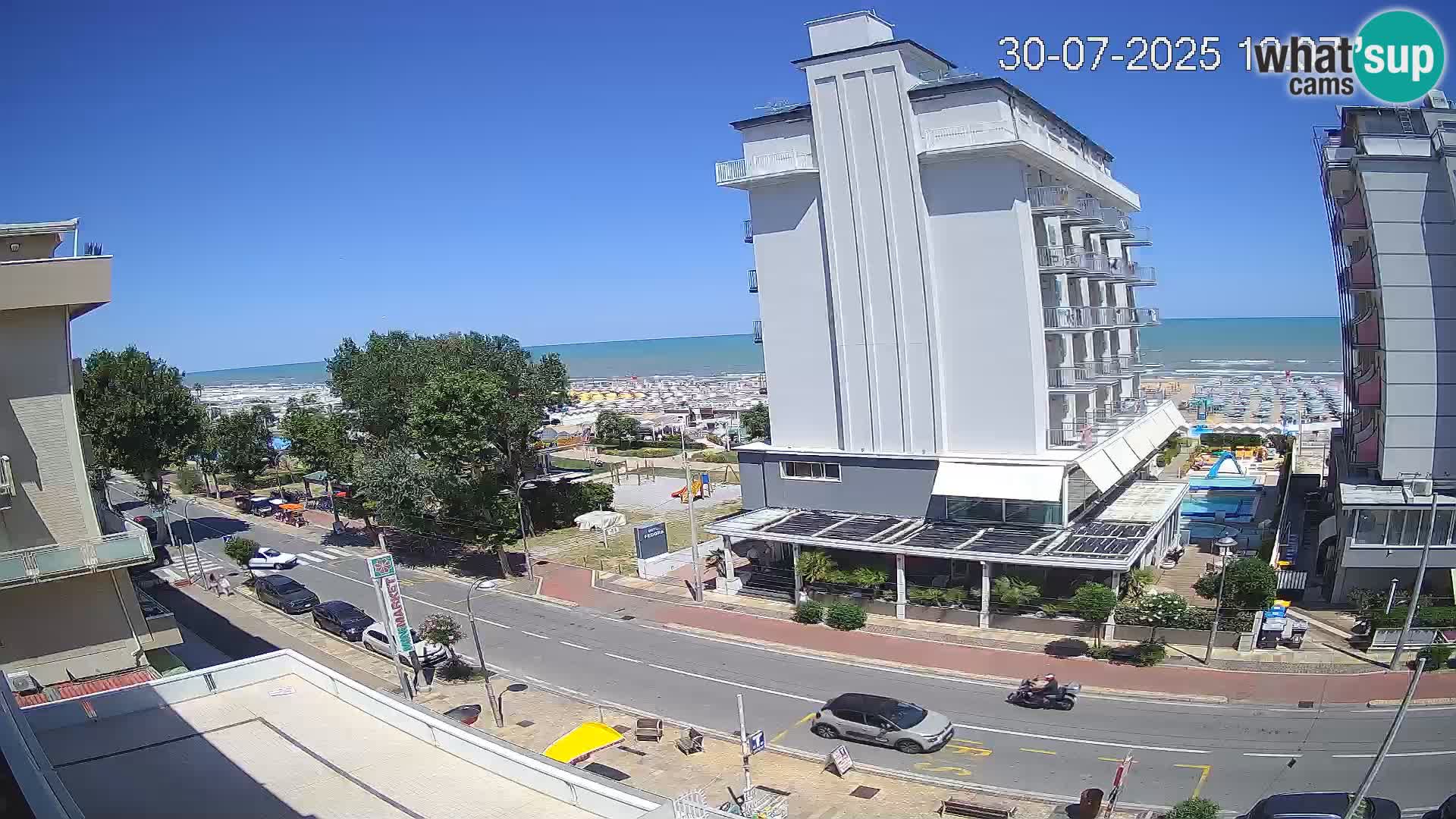 Riccione web kamera plaža i vrtovi La Malfa – plaža Bagni Oreste 115