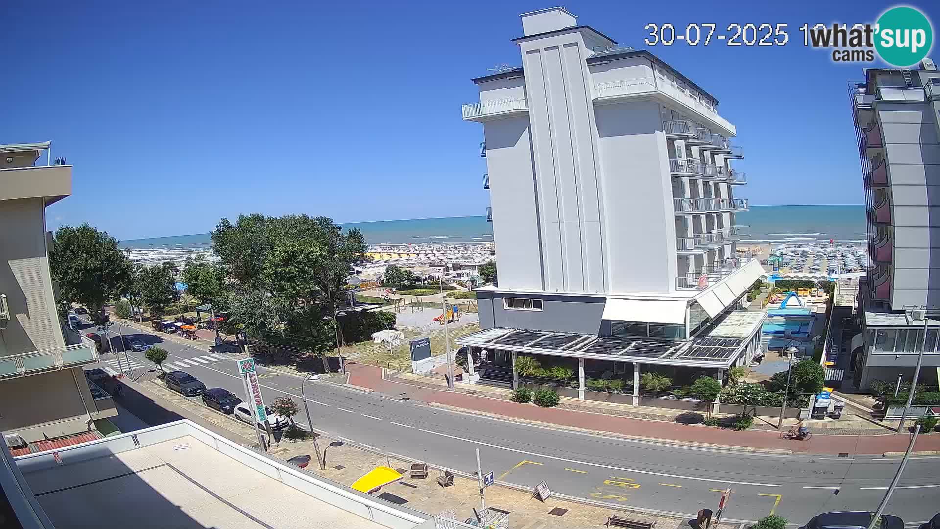Riccione webcam plage et jardins La Malfa – Bagni Oreste plage 115