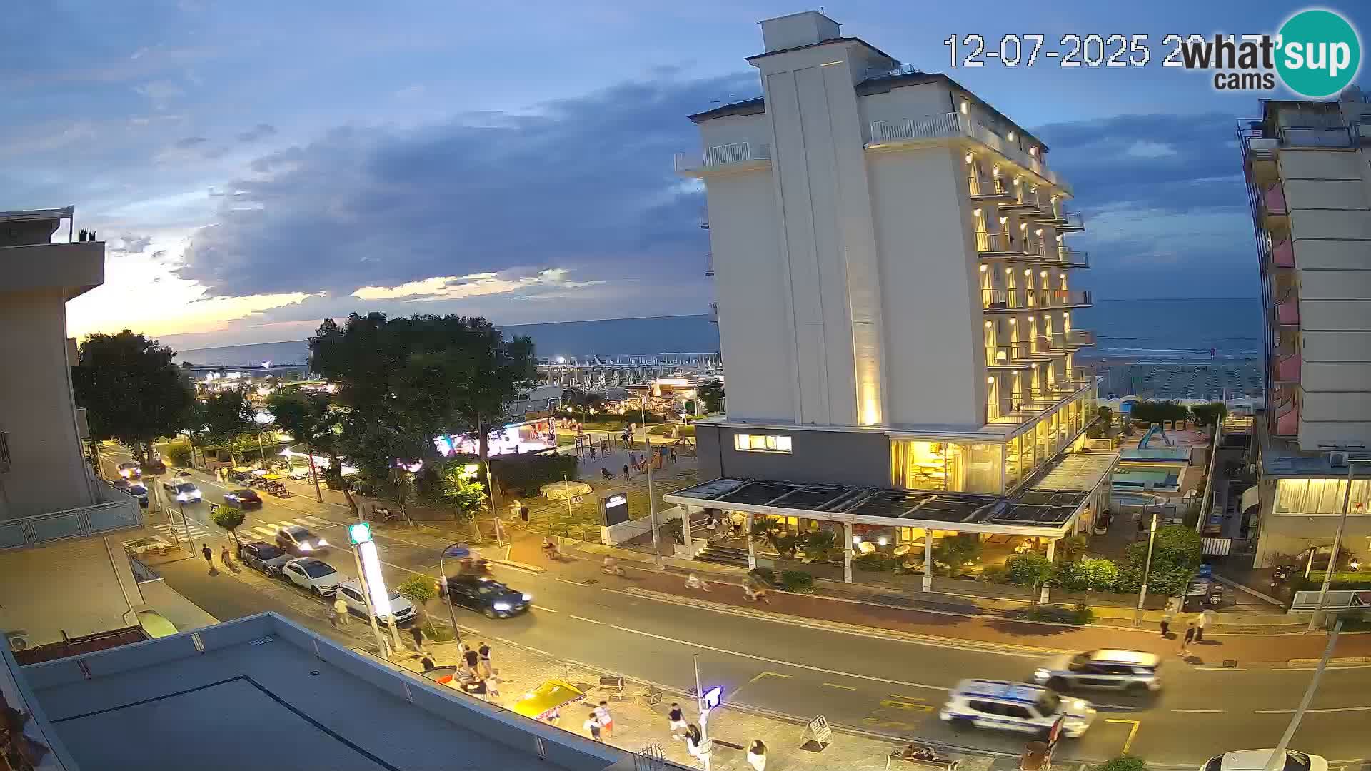 Riccione webcam plage et jardins La Malfa – Bagni Oreste plage 115