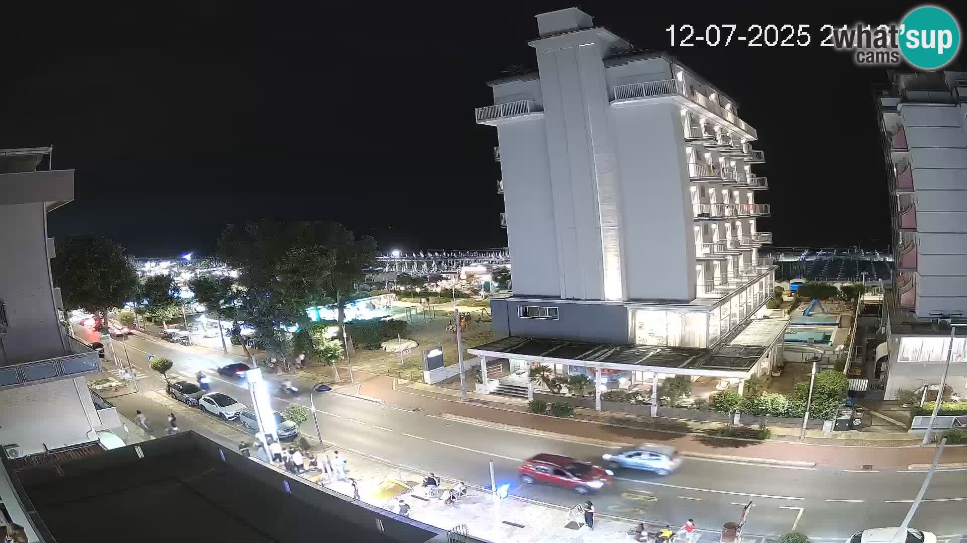 Riccione web kamera plaža i vrtovi La Malfa – plaža Bagni Oreste 115