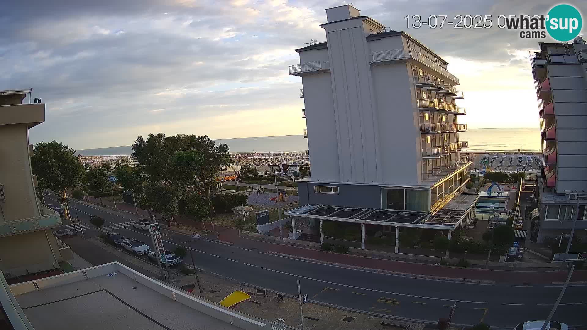 Riccione webcam playa y jardines La Malfa – Playa Bagni Oreste 115