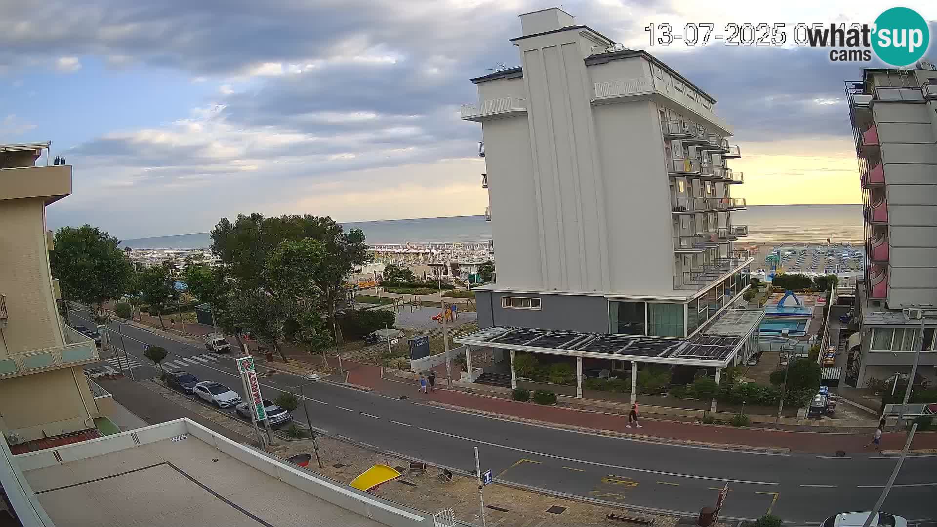 Riccione webcam plage et jardins La Malfa – Bagni Oreste plage 115