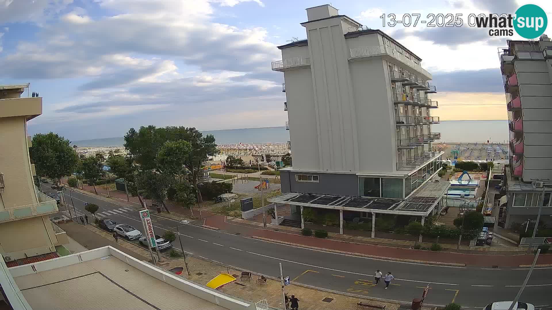 Riccione webcam spiaggia e giardini La Malfa – Bagni Oreste spiaggia 115