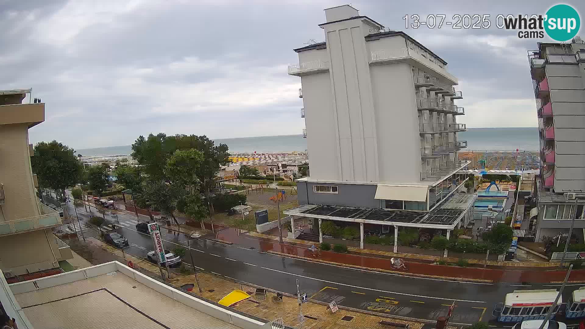 Riccione web kamera plaža i vrtovi La Malfa – plaža Bagni Oreste 115