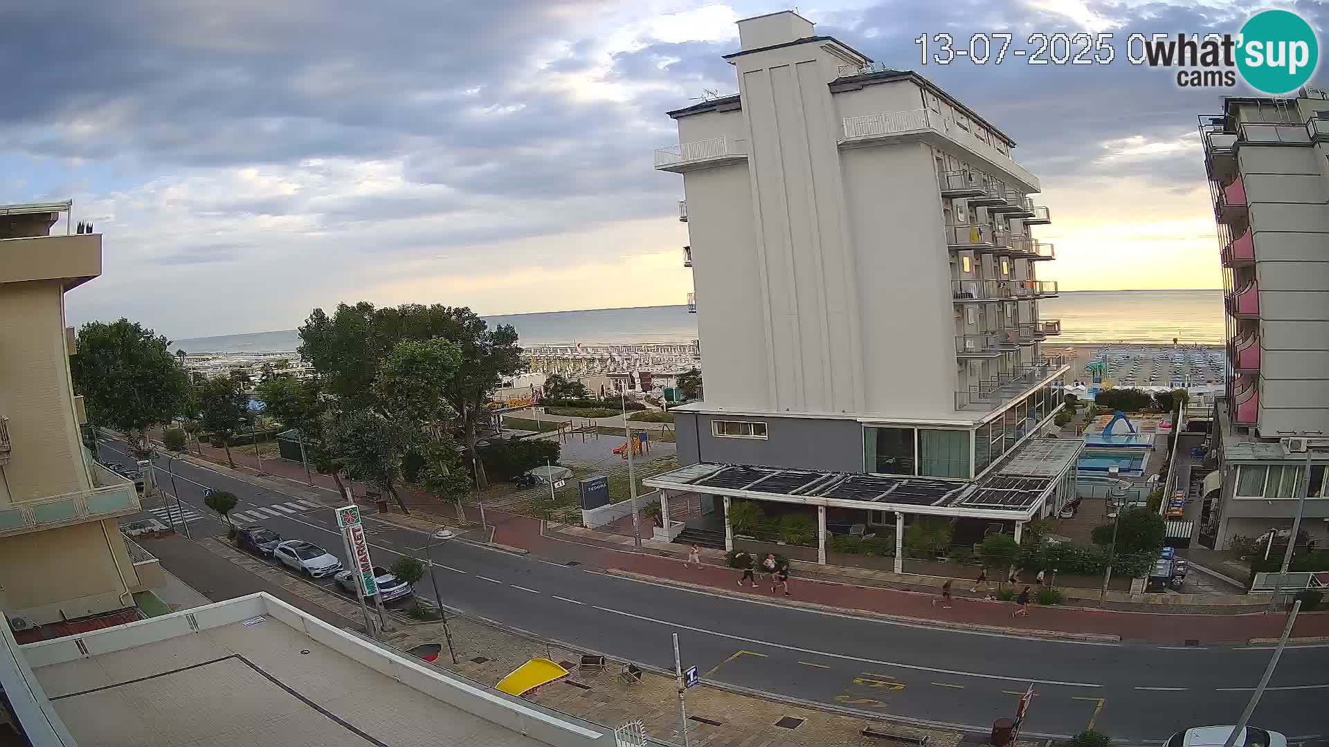 Riccione webcam plage et jardins La Malfa – Bagni Oreste plage 115