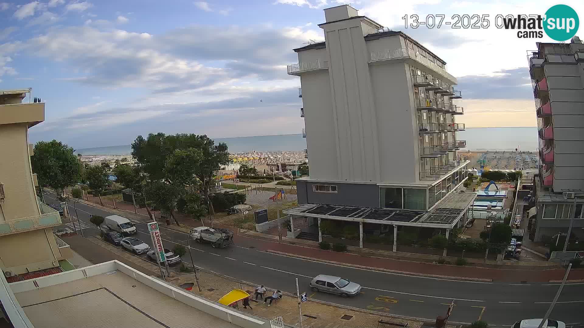 Riccione webcam plage et jardins La Malfa – Bagni Oreste plage 115