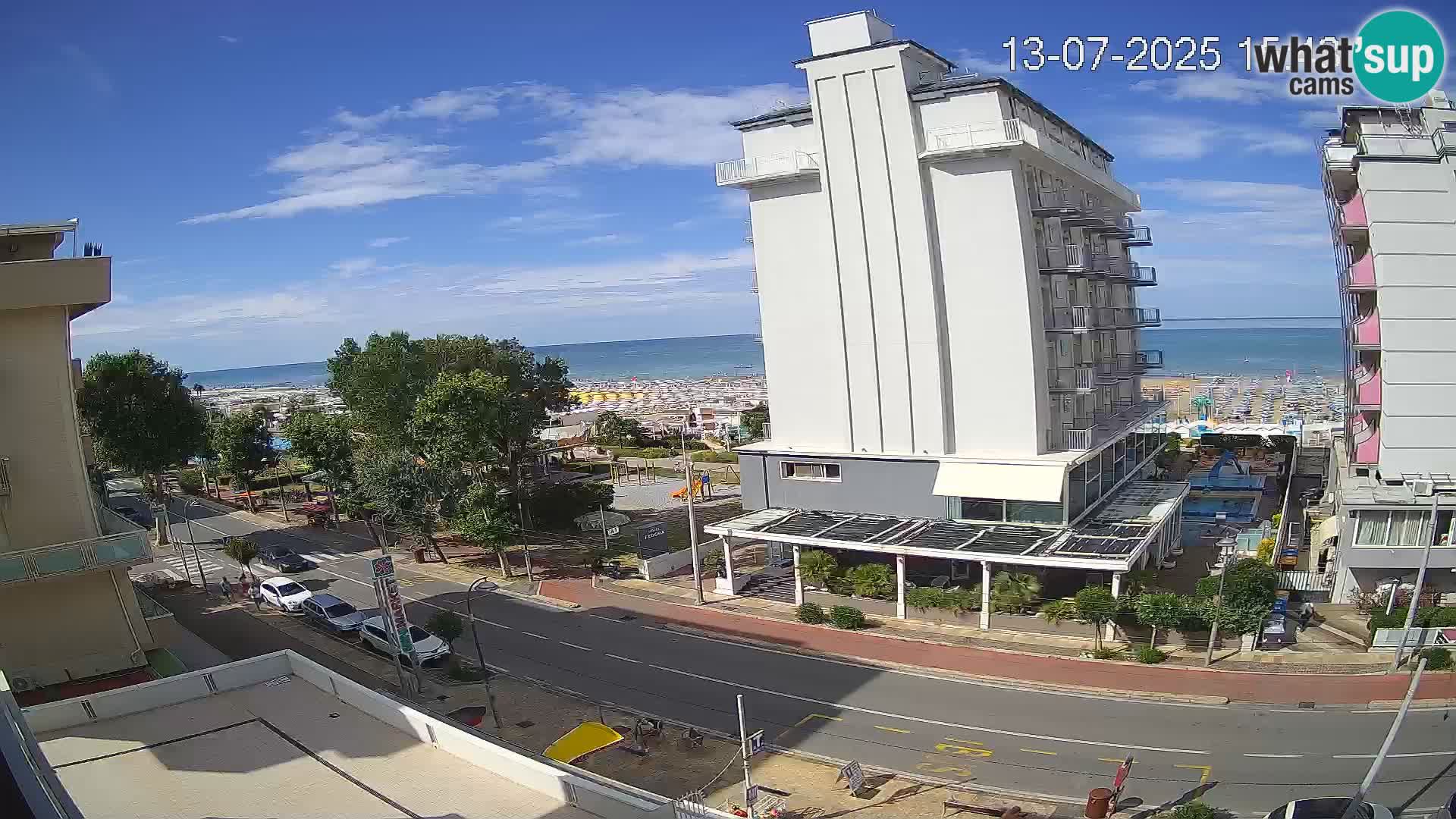 Riccione webcam playa y jardines La Malfa – Playa Bagni Oreste 115