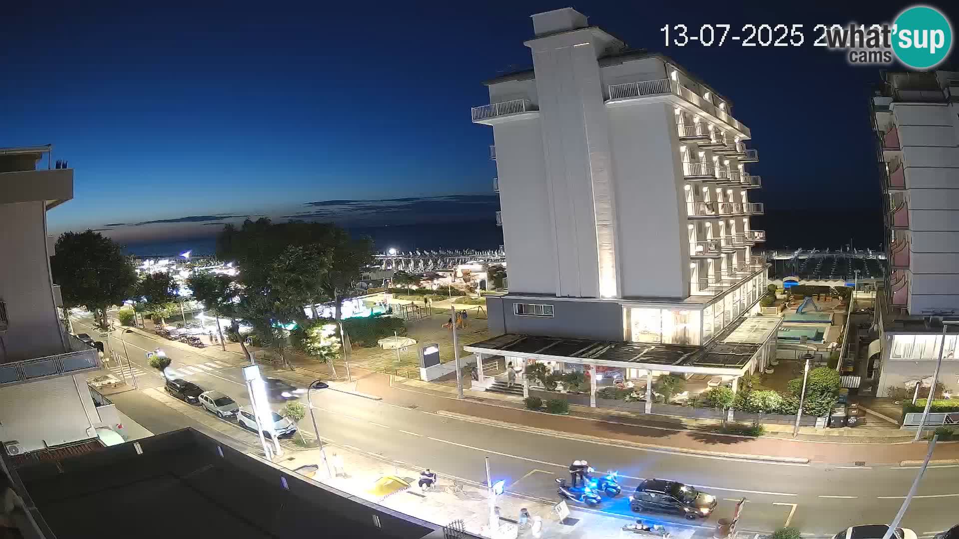Riccione webcam plage et jardins La Malfa – Bagni Oreste plage 115