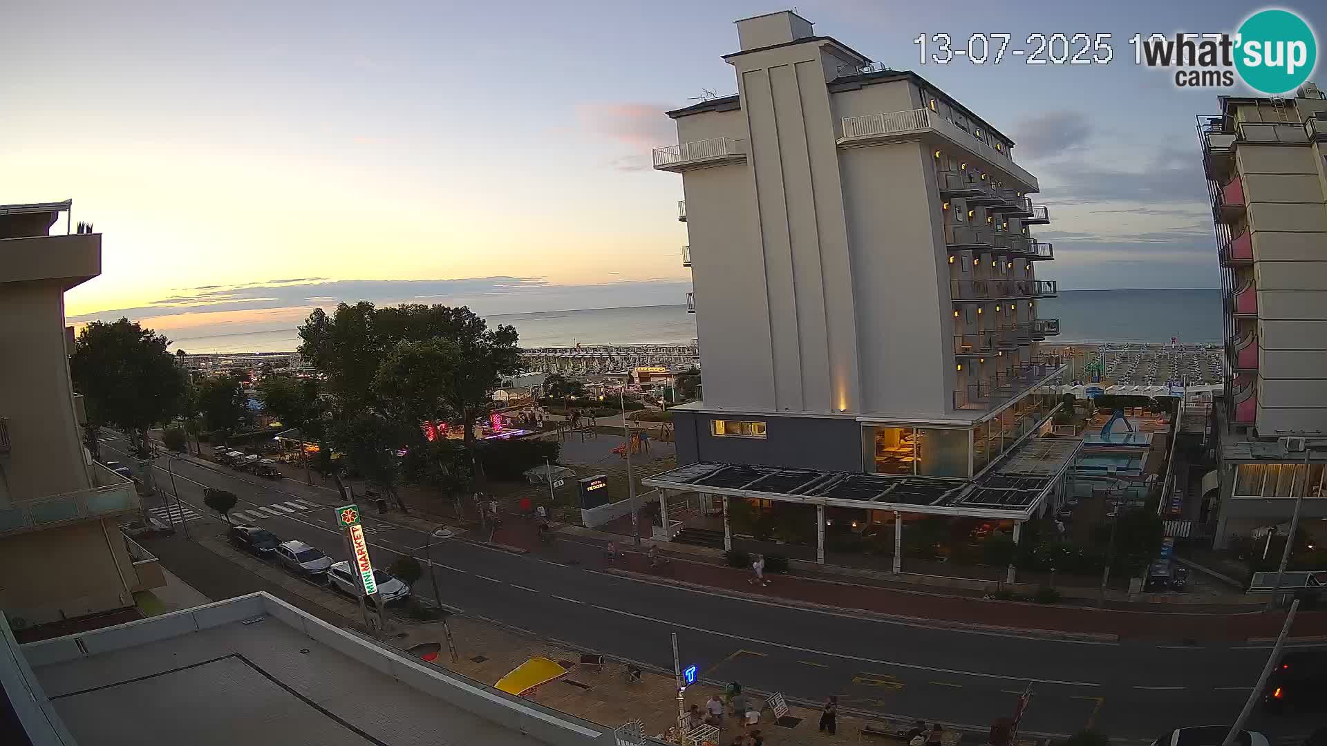 Riccione webcam playa y jardines La Malfa – Playa Bagni Oreste 115