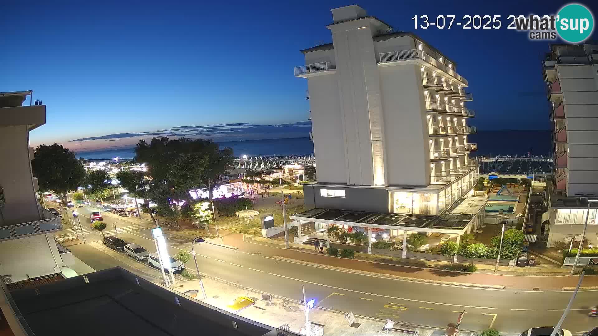 Riccione webcam playa y jardines La Malfa – Playa Bagni Oreste 115