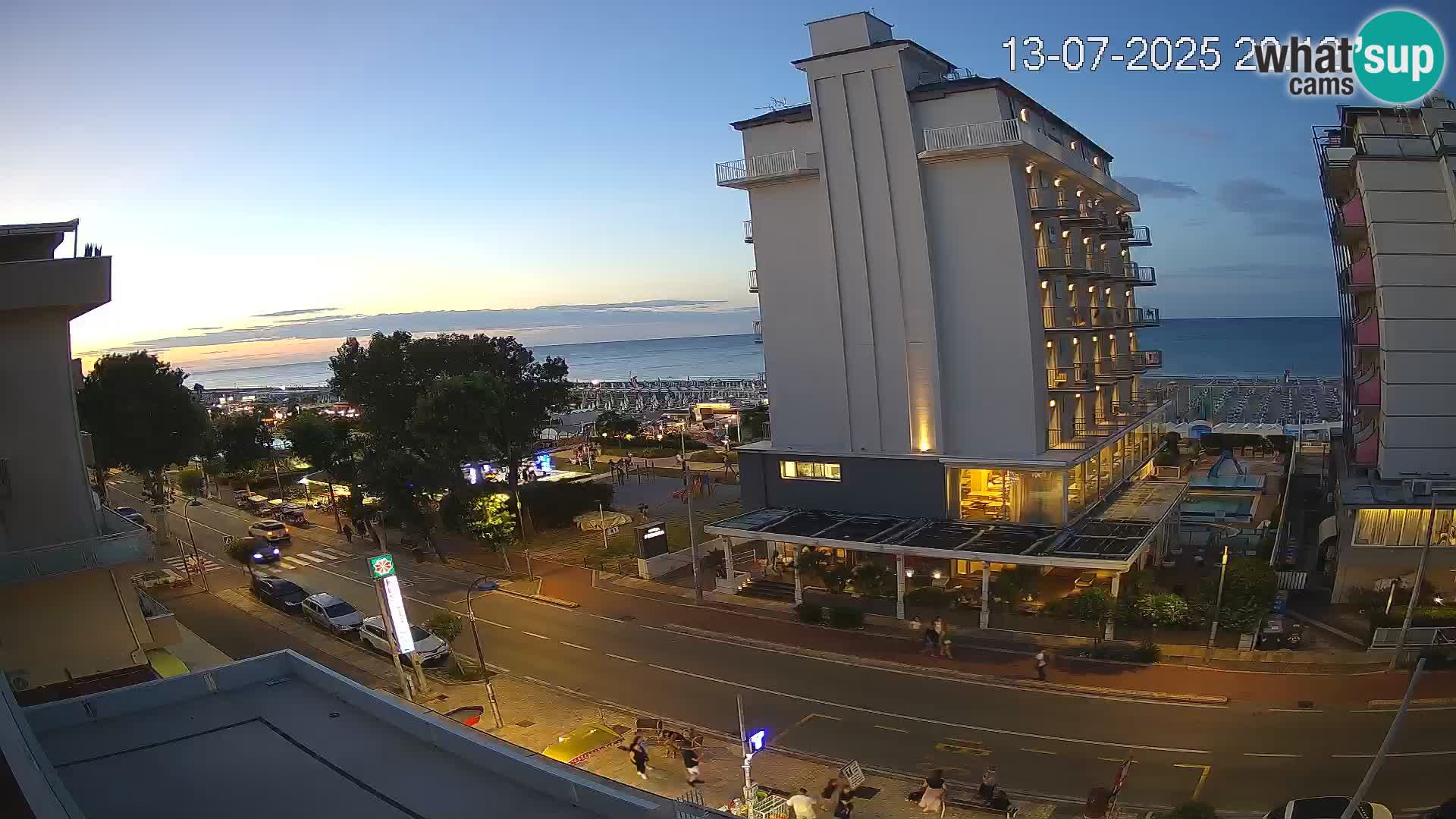 Riccione webcam playa y jardines La Malfa – Playa Bagni Oreste 115