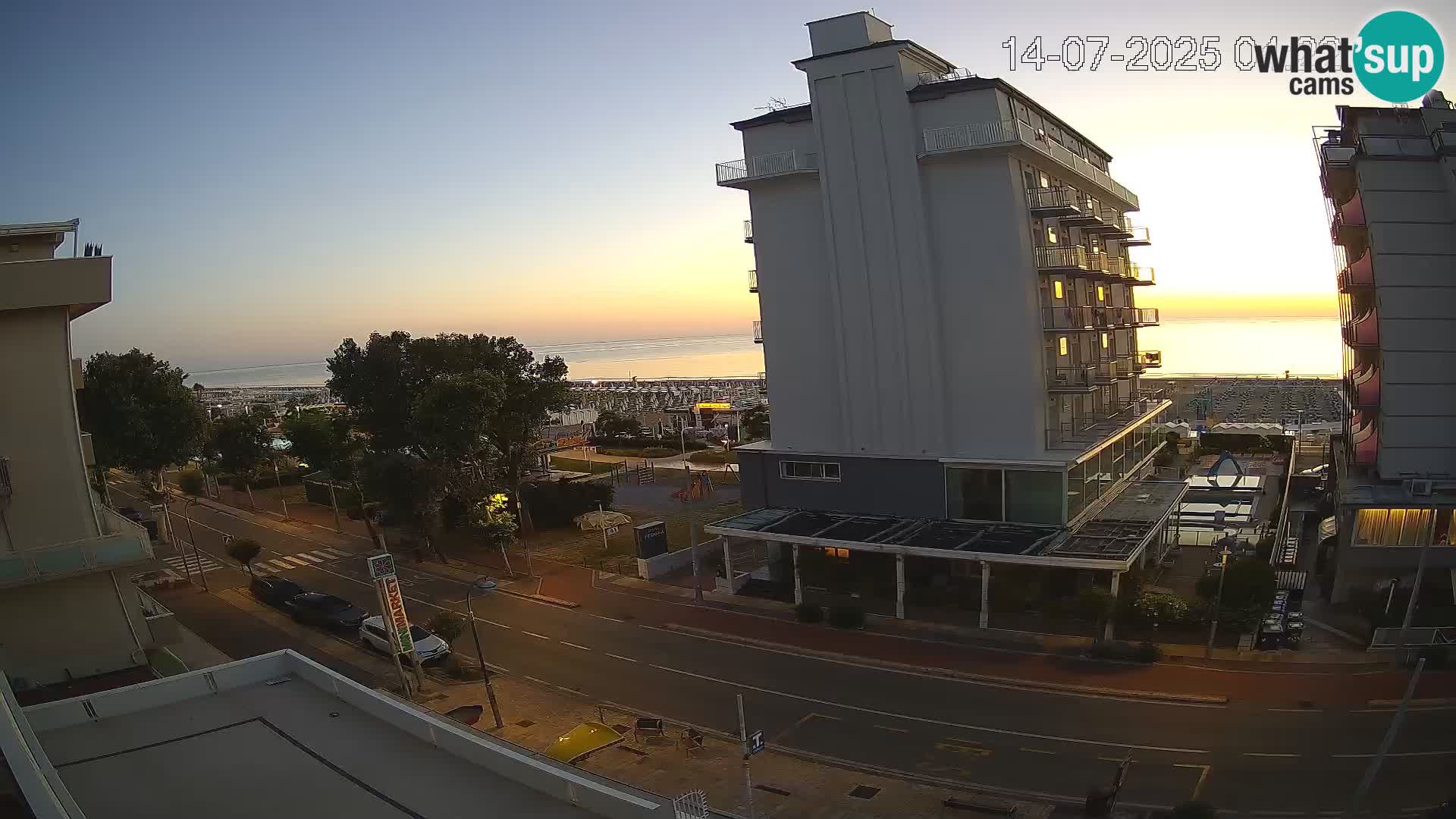 Riccione webcam plage et jardins La Malfa – Bagni Oreste plage 115